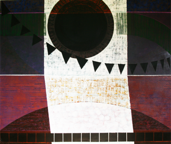 On The Pebble Beach - Winchelsea Beack (1990) - Oil  Canvas 183 cms x 167.5 cms